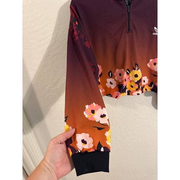 Adidas Her Studio London Cropped Floral Sweater - Picture 4 of 10
